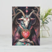 Cartes Pour Fêtes Annuelles Baphomet Gothic Valentine's Day Every Realm (Debout devant)