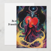 Cartes Pour Fêtes Annuelles Baphomet Gothic Valentine's Day Every Realm (Devant / Derrière)
