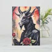 Cartes Pour Fêtes Annuelles Baphomet Gothic Valentine's Day Love (Debout devant)