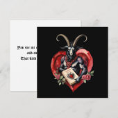 Cartes Pour Fêtes Annuelles Baphomet Gothic Valentine's Day Love (Devant / Derrière)