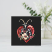 Cartes Pour Fêtes Annuelles Baphomet Gothic Valentine's Day Love (Debout devant)