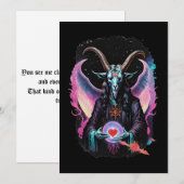 Cartes Pour Fêtes Annuelles Baphomet Gothic Valentine's Day Love (Devant / Derrière)