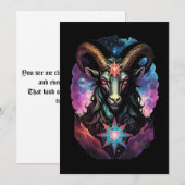 Cartes Pour Fêtes Annuelles Baphomet Gothic Valentine's Day Love (Devant / Derrière)