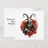 Cartes Pour Fêtes Annuelles Baphomet Gothic Valentine's Day Love (Devant / Derrière)
