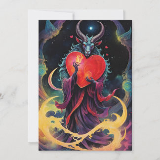 Cartes Pour Fêtes Annuelles Baphomet gothique Saint Valentin Tous les Royaumes
