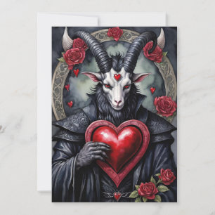 Cartes Pour Fêtes Annuelles Baphomet Saint-Valentin gothique Amour