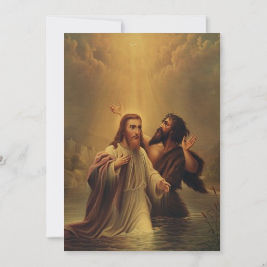 Cartes Pour Fêtes Annuelles Baptême de Jésus-Christ (Devant)