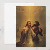 Cartes Pour Fêtes Annuelles Baptême de Jésus-Christ (Devant / Derrière)