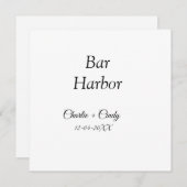 Cartes Pour Fêtes Annuelles Bar Harbour bachelorée fête d'honneur mariage a (Devant / Derrière)