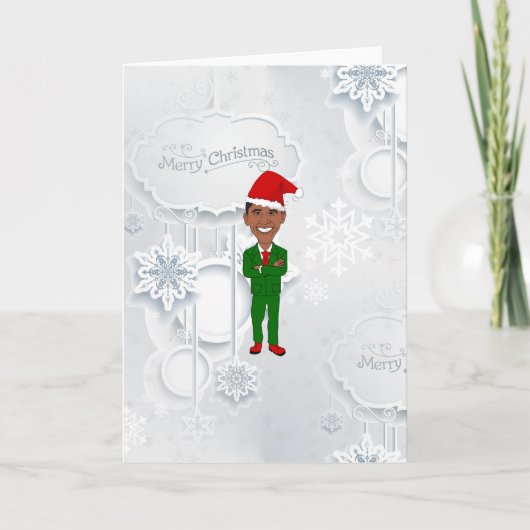 Cartes Pour Fêtes Annuelles barack obama père Noël (Devant)