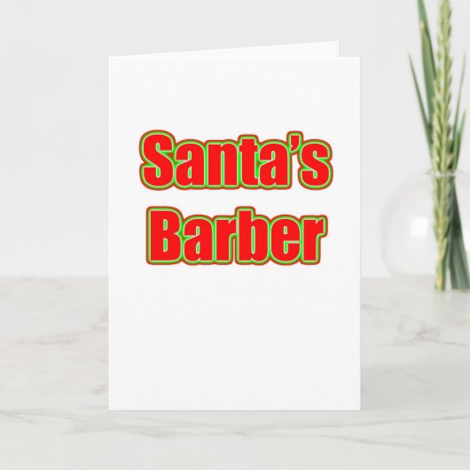 Cartes Pour Fêtes Annuelles Barber de Santa (Devant)