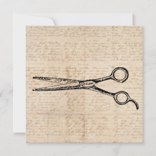 Cartes Pour Fêtes Annuelles Barbershop Hair Cutting Shears Barber Ciseaux