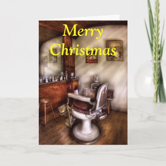 Cartes Pour Fêtes Annuelles Barbier - Dans Le Barbier Shop (Devant)
