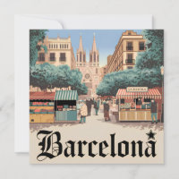 Barcelone Espagne vintage