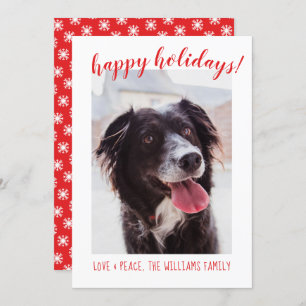 Cartes Pour Fêtes Annuelles Barking Spirits Bright Your Dog Photo Holiday