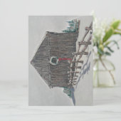 Cartes Pour Fêtes Annuelles Barn d'hiver (Debout devant)