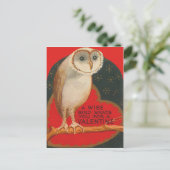 Cartes Pour Fêtes Annuelles Barn Owl Heart Tree Stars Valentine (Debout devant)