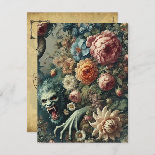 Cartes Pour Fêtes Annuelles Baroque Peril - gothique victorien (Devant / Derrière)