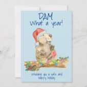 Cartes Pour Fêtes Annuelles Barrage Quelle Année Castor 2020 Noël (Devant)