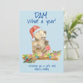 Cartes Pour Fêtes Annuelles Barrage Quelle Année Castor 2020 Noël (Debout devant)