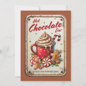 Cartes Pour Fêtes Annuelles Barre de chocolat chaud très rustique Noël Cool (Devant)