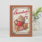 Cartes Pour Fêtes Annuelles Barre de chocolat chaud très rustique Noël Cool (Debout devant)