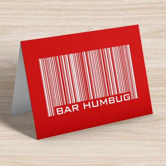 Cartes Pour Fêtes Annuelles Barre Humbug - Code barre anti Noël