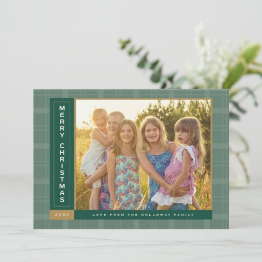 Cartes Pour Fêtes Annuelles Barreaux de pin sur le côté (Debout devant)