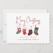 Cartes Pour Fêtes Annuelles Bas de Noël (Devant)