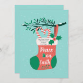 Cartes Pour Fêtes Annuelles Bas de Noël (Devant / Derrière)