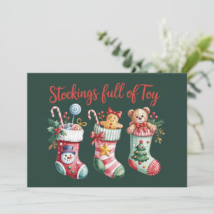 Cartes Pour Fêtes Annuelles Bas de Noël Pleins de Joie Fêtes Préparatifs