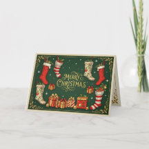 Bas de Noël rétro vintage