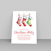 Cartes Pour Fêtes Annuelles Bas de Noël rouge et vert