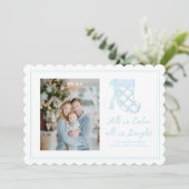 Cartes Pour Fêtes Annuelles Bas Noël à l'aquarelle bleue Prépa (Debout devant)