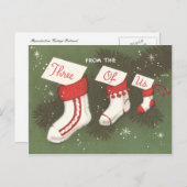 Cartes Pour Fêtes Annuelles Bas vintage (Devant / Derrière)