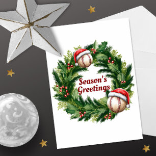 Cartes Pour Fêtes Annuelles Baseball Casquette père Noël
