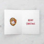 Cartes Pour Fêtes Annuelles Baseball de Noël (Intérieur)
