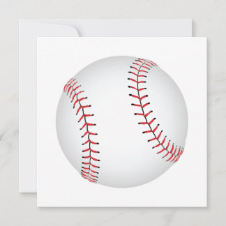 Cartes Pour Fêtes Annuelles Baseball Design Baseball avec Couleur BG personnal
