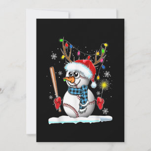 Cartes Pour Fêtes Annuelles Baseball Snowman Ball Reindee lumières de Noël Fu