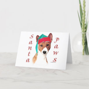 Cartes Pour Fêtes Annuelles Basenji Santa Paws