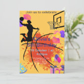 Cartes Pour Fêtes Annuelles basket (Debout devant)