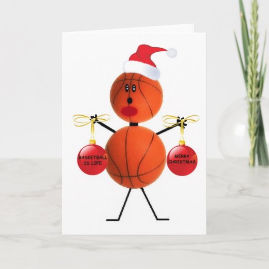 Cartes Pour Fêtes Annuelles Basket-ball (Devant)