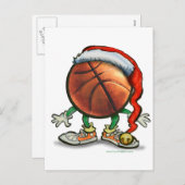 Cartes Pour Fêtes Annuelles Basket-ball (Devant / Derrière)
