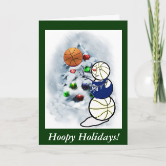 Cartes Pour Fêtes Annuelles Basket-ball Snowman Noël