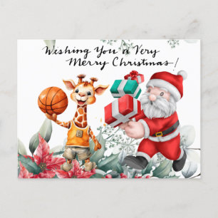 Cartes Pour Fêtes Annuelles Basket-ball sur le thème de Noël