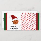 Cartes Pour Fêtes Annuelles Basket de Noël (Devant / Derrière)