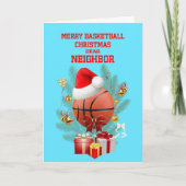 Cartes Pour Fêtes Annuelles Basket de Noël voisin (Devant)