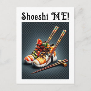 Cartes Pour Fêtes Annuelles Baskets Sushi avec Humour de Baguettes