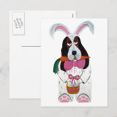 Cartes Pour Fêtes Annuelles Basset Hound (Devant / Derrière)
