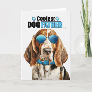 Cartes Pour Fêtes Annuelles Basset Hound Chien Coolest Papa Fête des pères